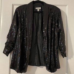 GORGEOUS Black Sequined Blazer- 1X